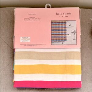 Kate Spade New York Painted Stripe Shower Curtain NWT